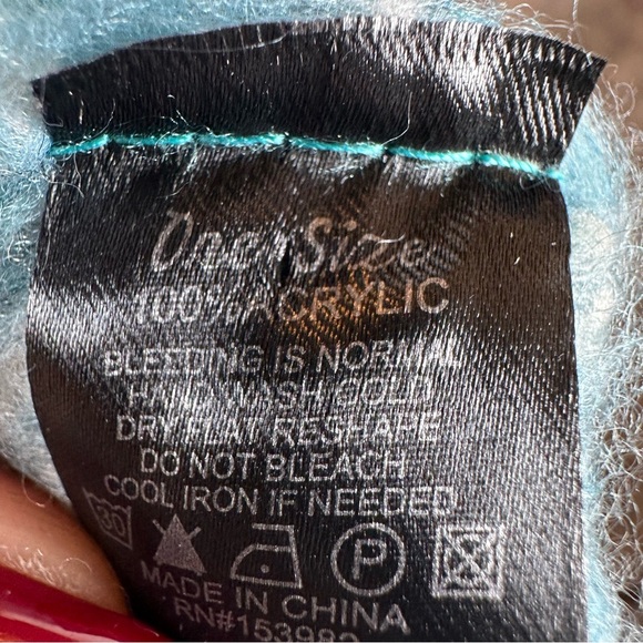 NWOT Multicolor Striped Knit Poncho With Fringe - Picture 5 of 6